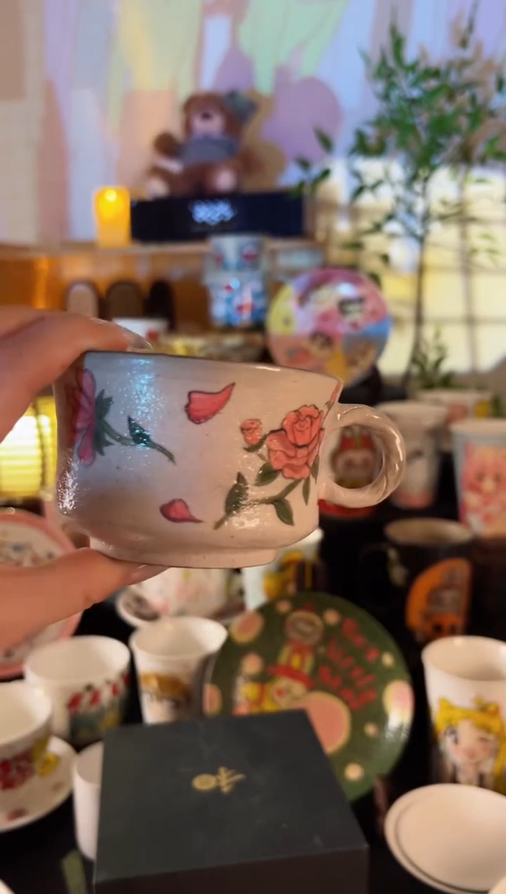 【闪购商品】摆件手工手绘陶瓷小杯杯