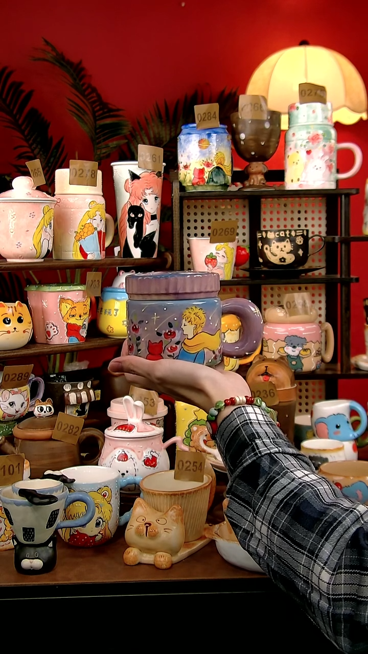 杯子瓷凌*DIY景德镇创意手工陶瓷卡通风小王子马克杯