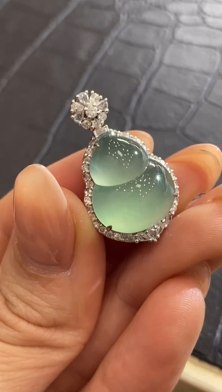 【闪购商品】翡翠颈饰18K金镶嵌收到货48小时鉴赏期（超时不退不换）