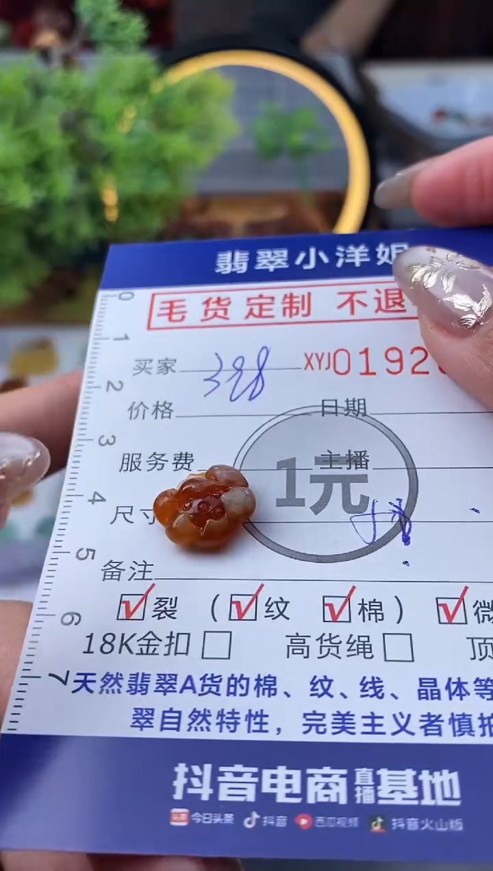 【闪购商品】定制翡翠未镶嵌毛货商品 不退换/2646