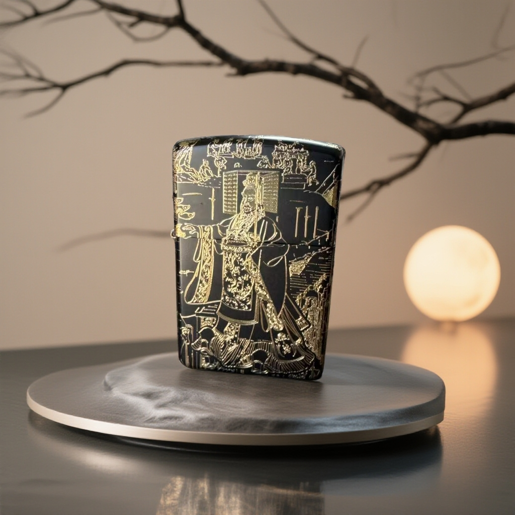 二代鎏金千古一帝砂轮打火机【全新机无煤油】