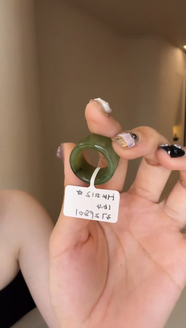 【闪购商品】和田玉戒指未镶嵌12码猕猴桃