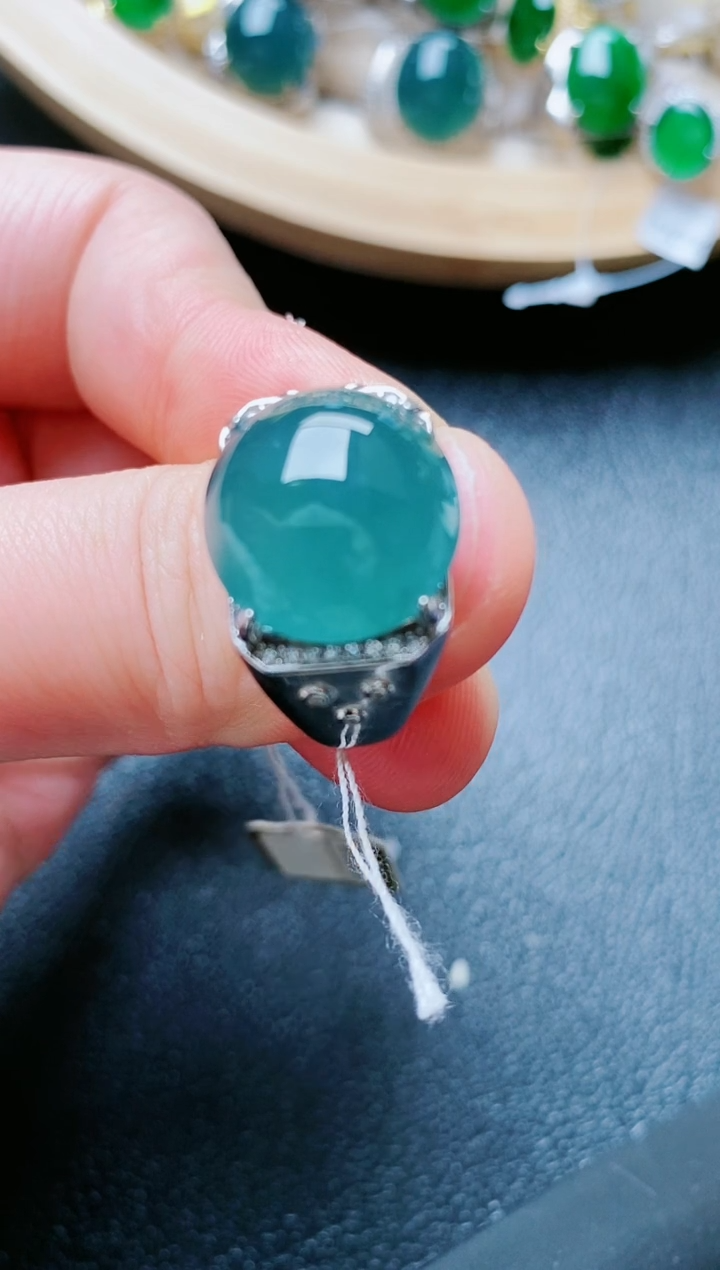 【闪购商品】翡翠戒指银S925镶嵌1111
