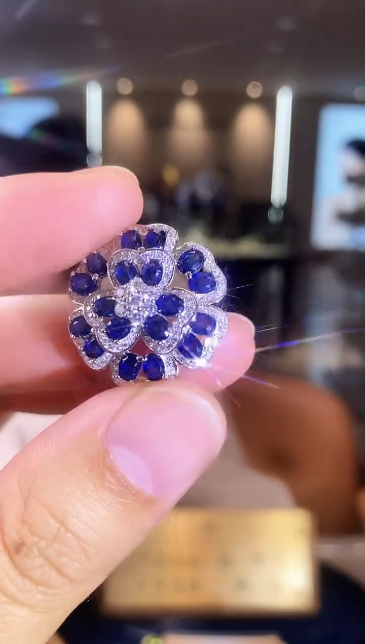 【闪购商品】蓝宝石项链银S925镶嵌09