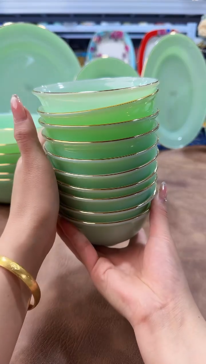 玉瓷4.5英寸饭碗10个景德镇