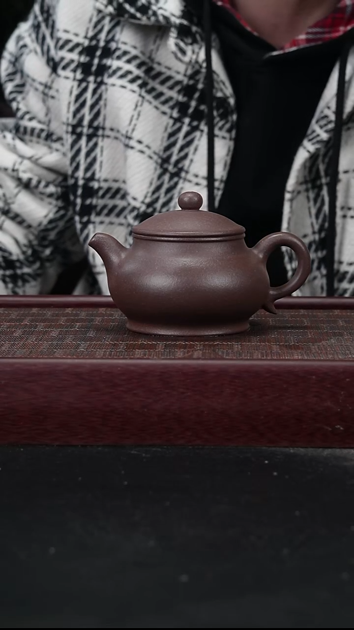 茶壶紫砂JF粗砂桃花泥 潘壶
