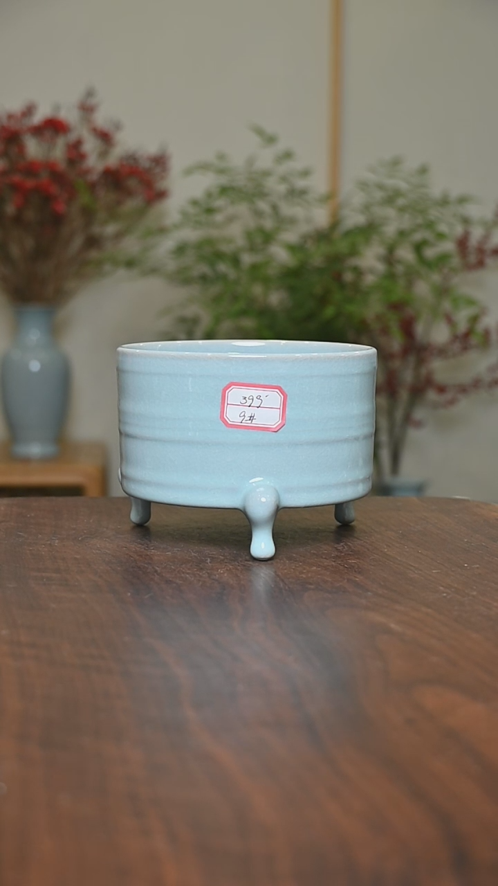 【闪购商品】其他9#弦纹尊微瑕天青釉 无款