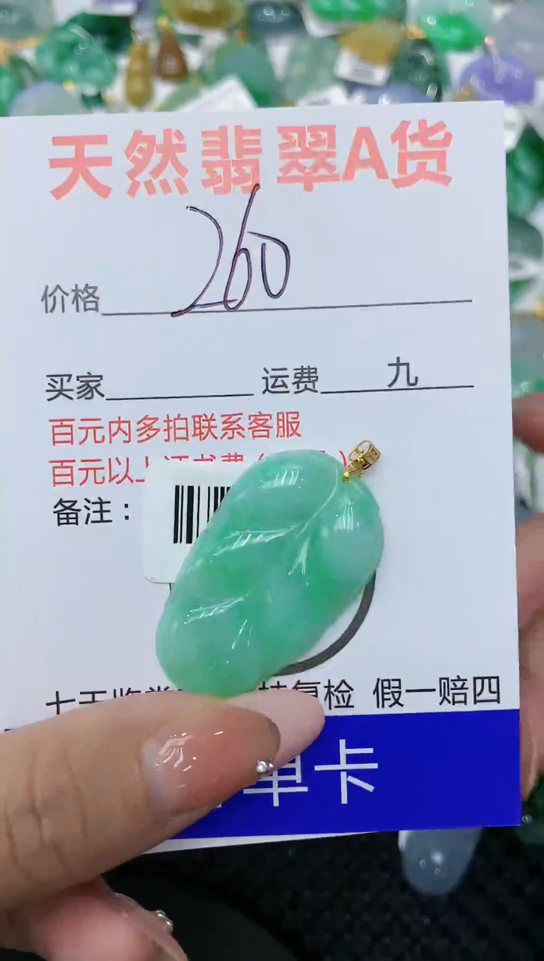 【闪购商品】翡翠颈饰18K金镶嵌111111111