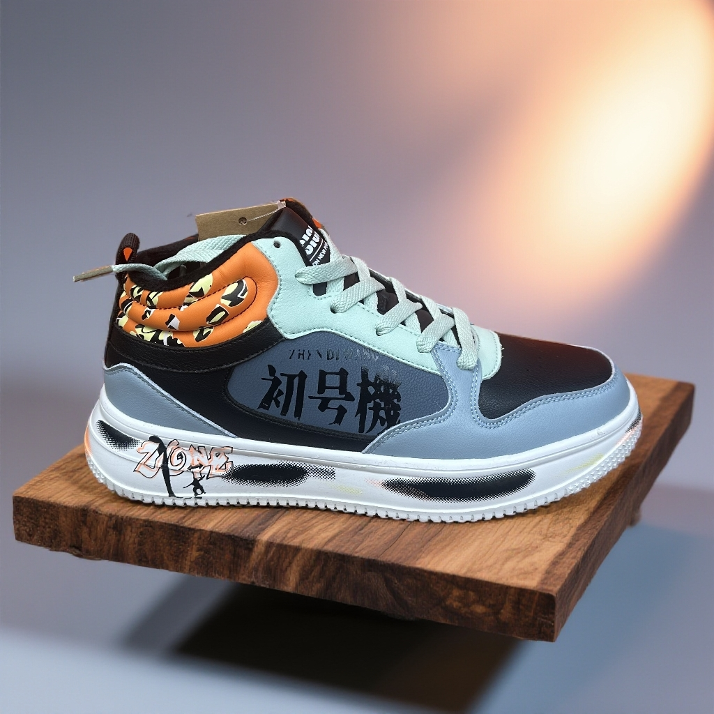 x9加棉板鞋休闲篮球鞋系带透气圆头潮流冬季休闲板鞋高帮鞋12119B