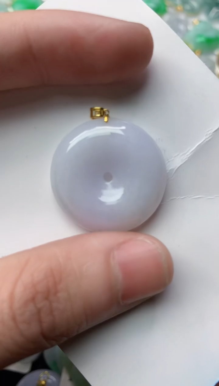 【闪购商品】翡翠颈饰18K金镶嵌19........