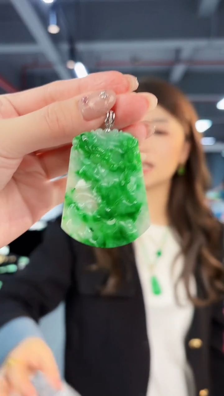 【闪购商品】翡翠颈饰18K金镶嵌缅料A货/支持复检/一件