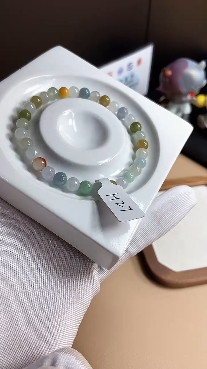 【闪购商品】翡翠手串未镶嵌天然翡翠A货H27