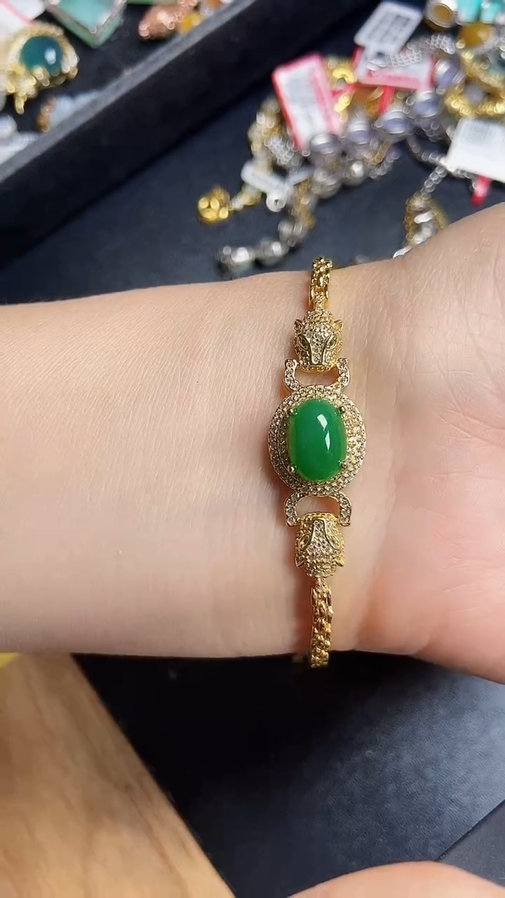 银S925镶嵌戒指翡翠1580