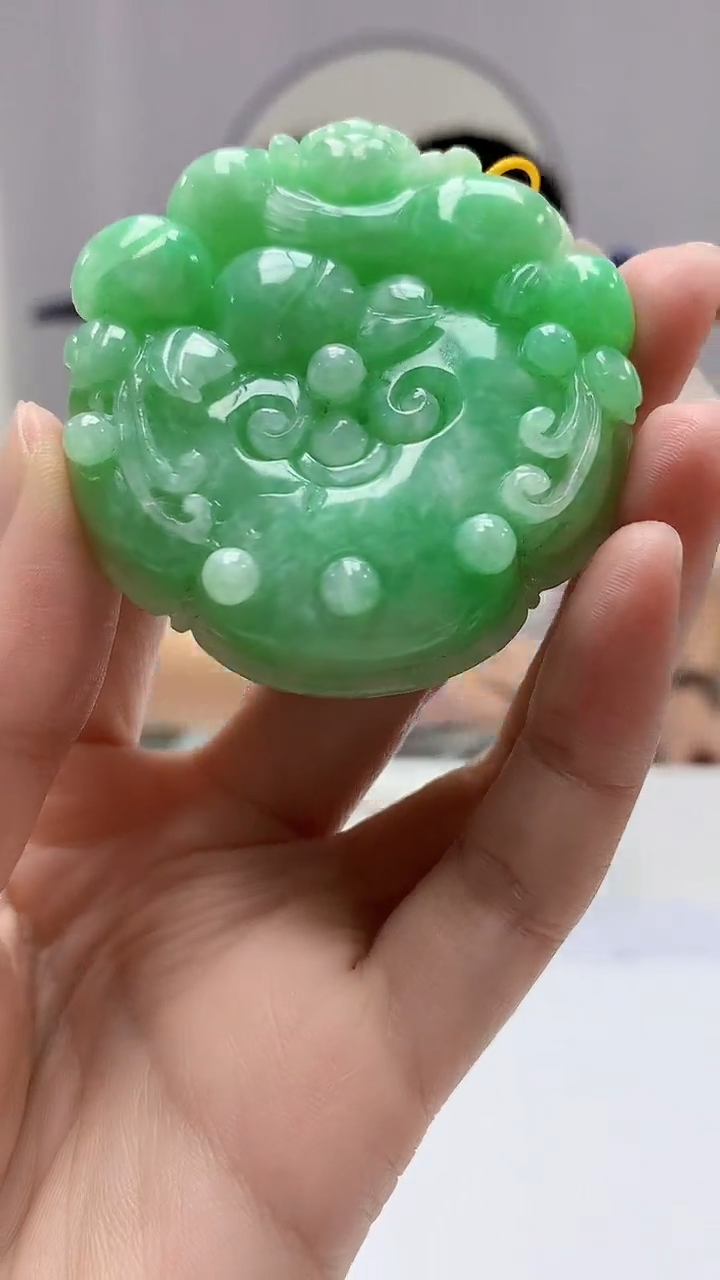 【闪购商品】定制翡翠未镶嵌4812zm-毛货挂件126