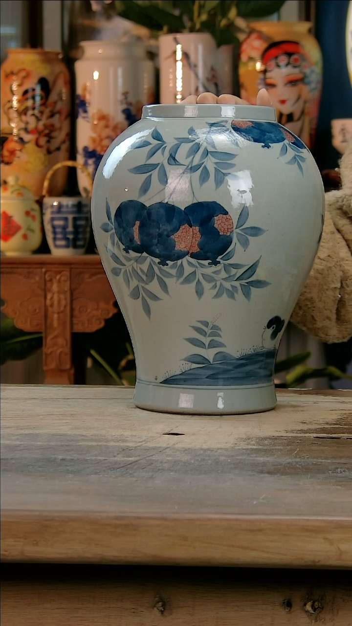 【闪购商品】瓷片景德镇纯手工釉下彩精品花瓶