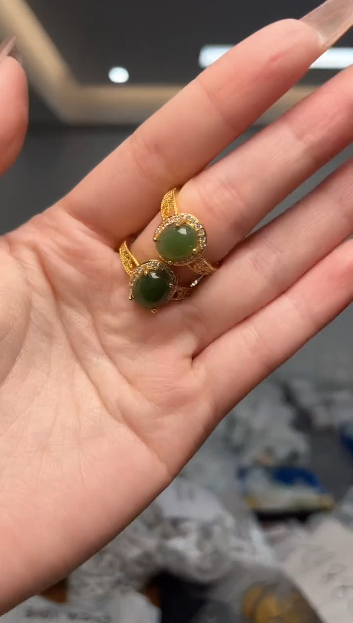 和田玉戒指未镶嵌（多样性单个发货）