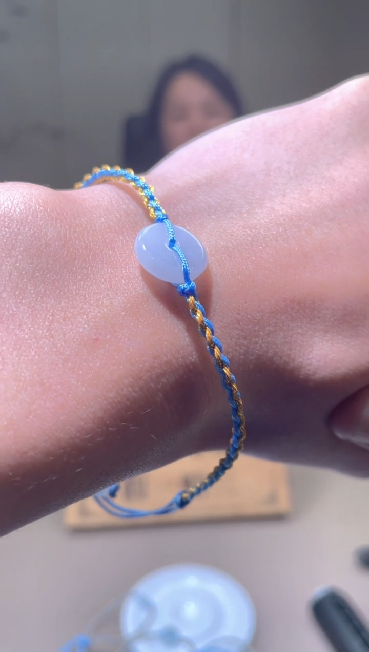 未镶嵌手链翡翠平安扣手绳 拍一发一