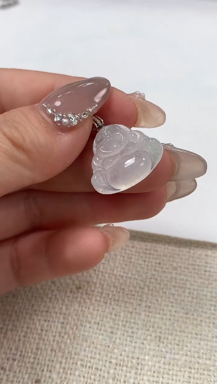 【闪购商品】翡翠吊坠(不含链)18K金镶嵌佛公