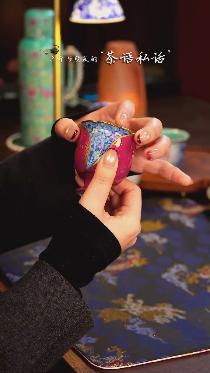 【闪购商品】华隐堂   玫瑰花   旗袍杯