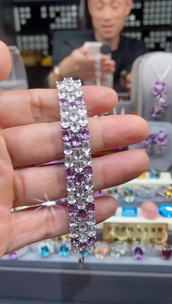 【闪购商品】水晶手链银S925镶嵌水晶手链