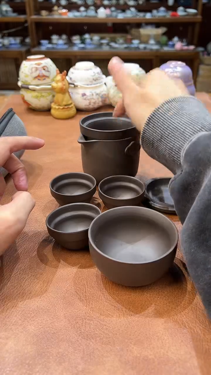 真的很便宜会开片的旅行茶具