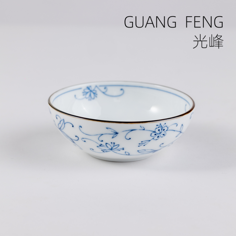 【线唐草】日本进口四寸小碗12*4.5CM