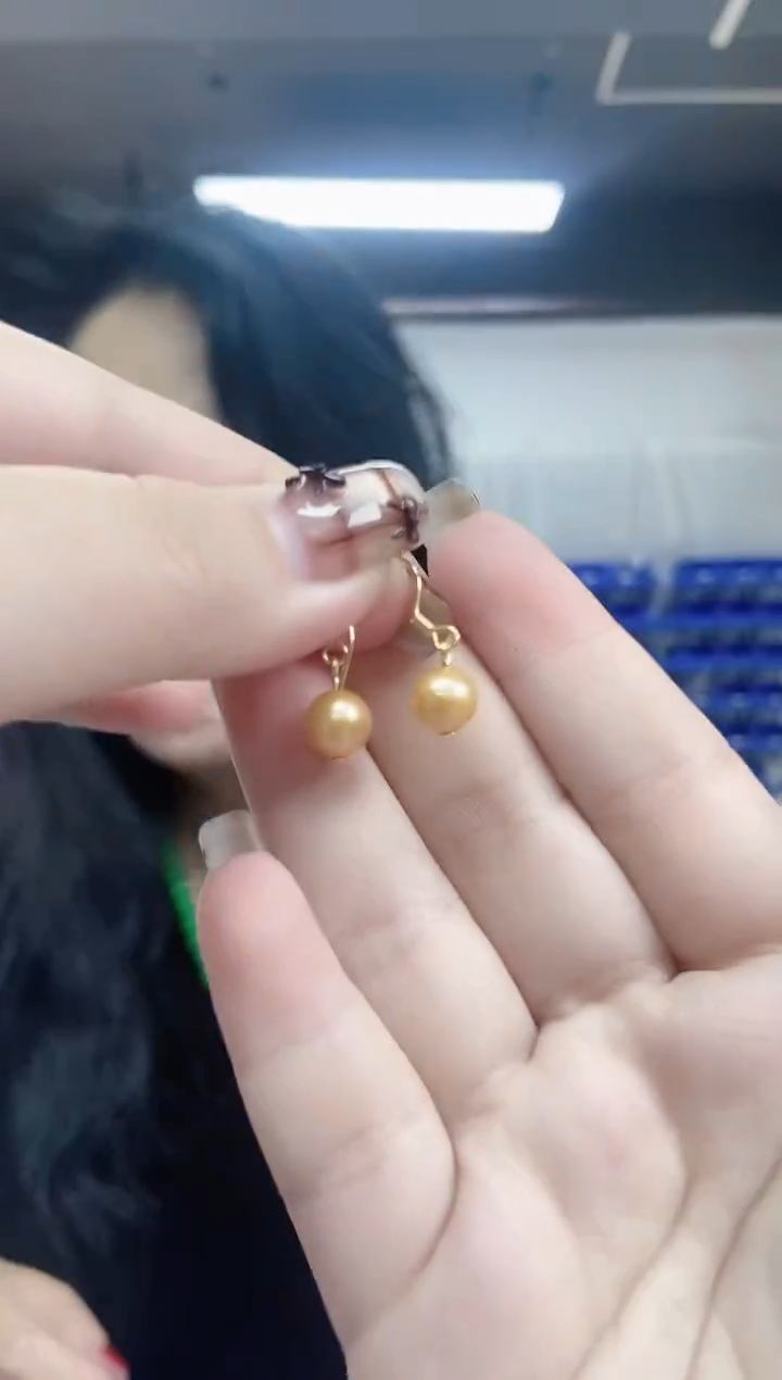 【闪购商品】海水珍珠耳饰银S925镶嵌多样性发其一颜色微差