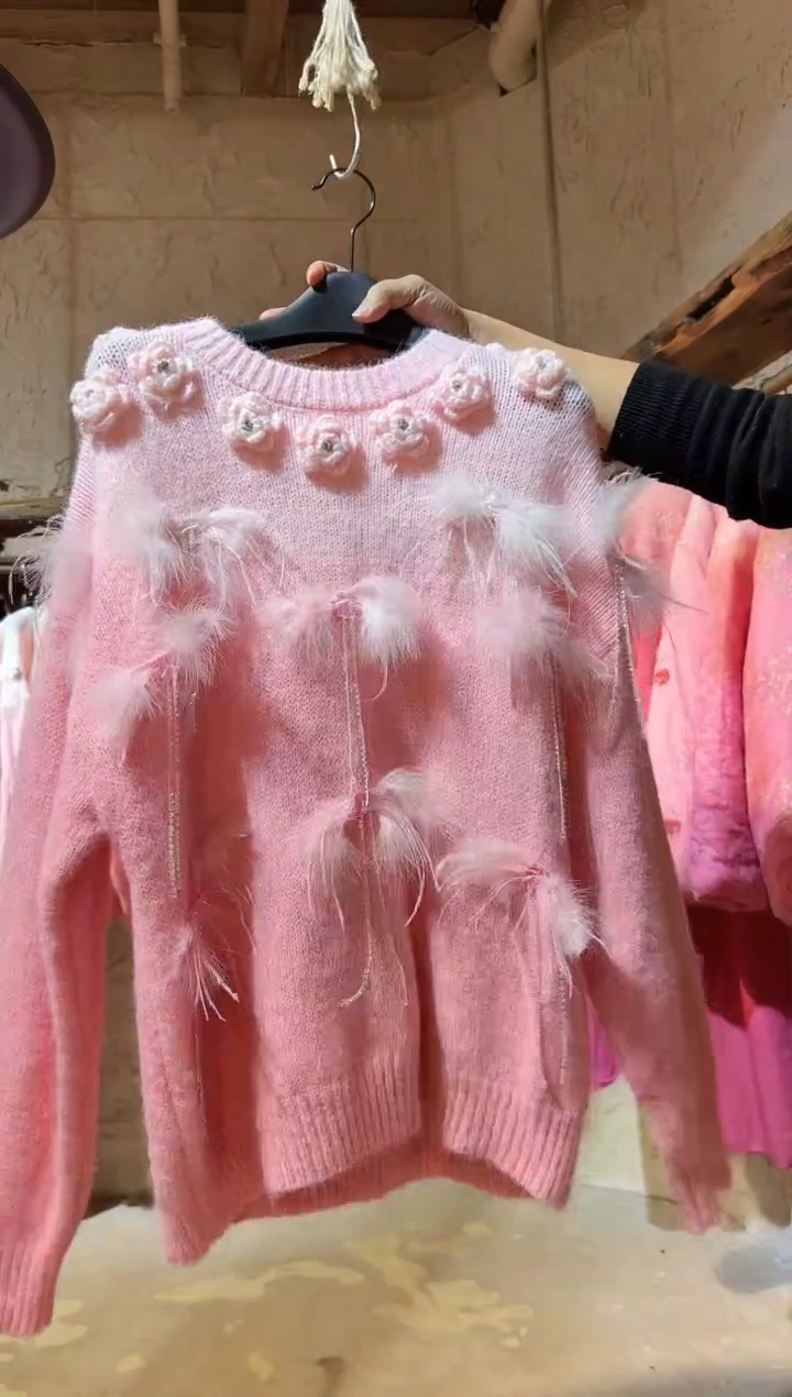 粉染植物染染毛衣
