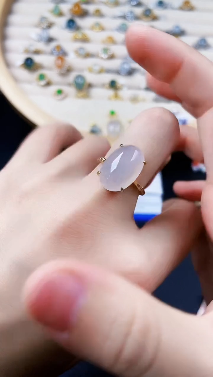 【闪购商品】翡翠戒指银S925镶嵌456546