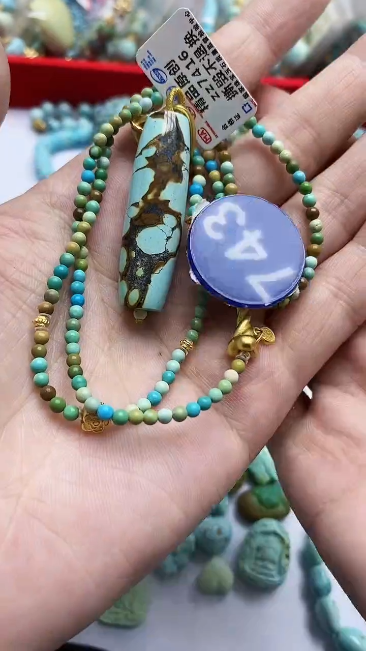 【闪购商品】绿松石项链银S925镶嵌743