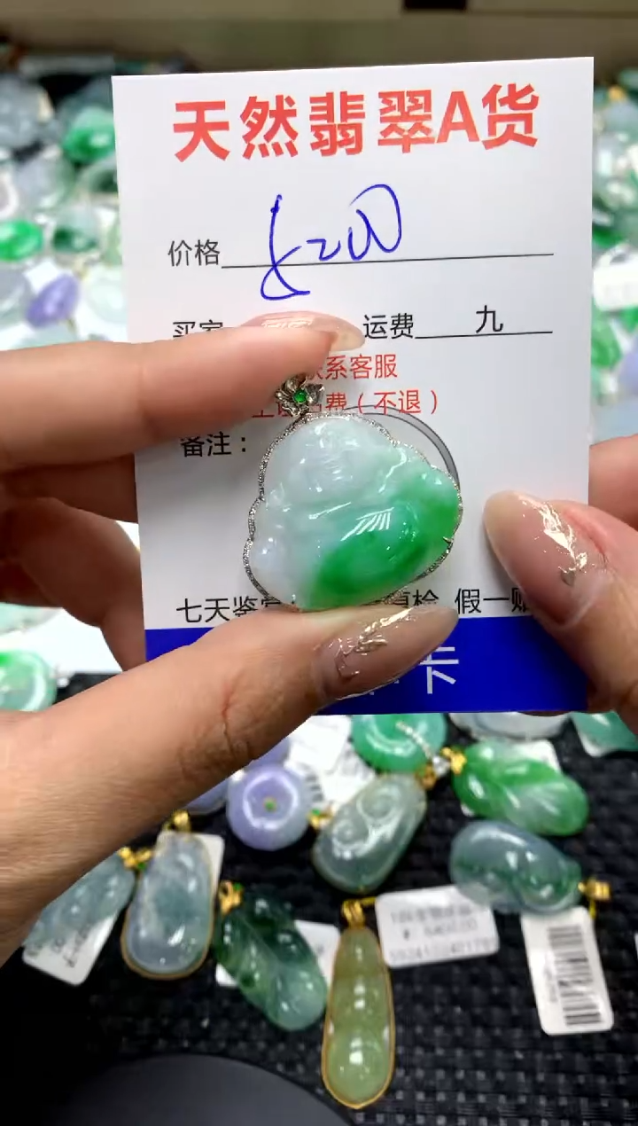 【闪购商品】翡翠颈饰18K金镶嵌111111111