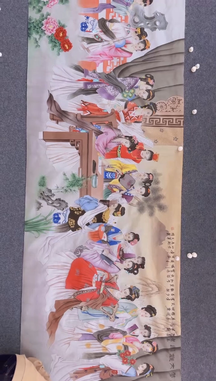 【闪购商品】国画3.7-冯高翔-丝绢红楼梦大观园-26