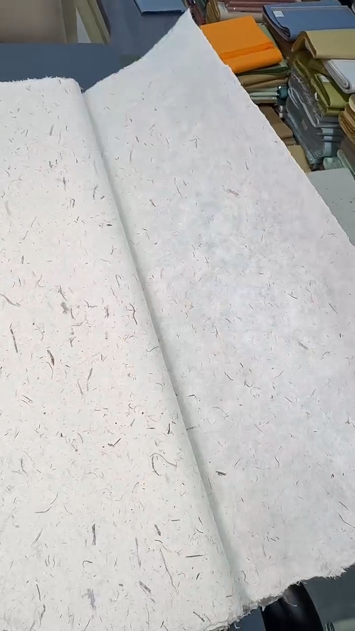 纯手工四尺整张50张黑皮纤维楮皮笺