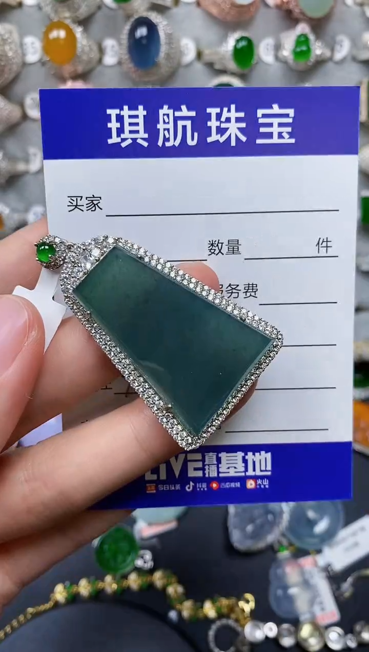 【闪购商品】翡翠颈饰银S925镶嵌0320