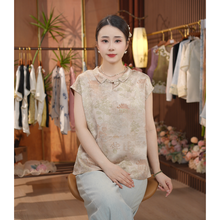 《 倚梦-短袖》新中式国风时尚休闲气质短袖上衣