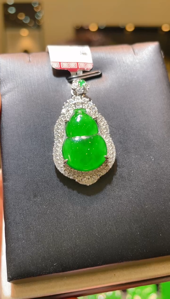 【闪购商品】翡翠吊坠(不含链)银S925镶嵌A13