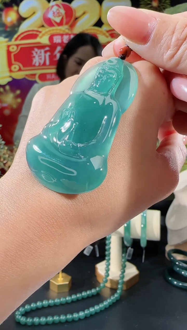 【闪购商品】翡翠吊坠(不含链)未镶嵌观音多样性发一