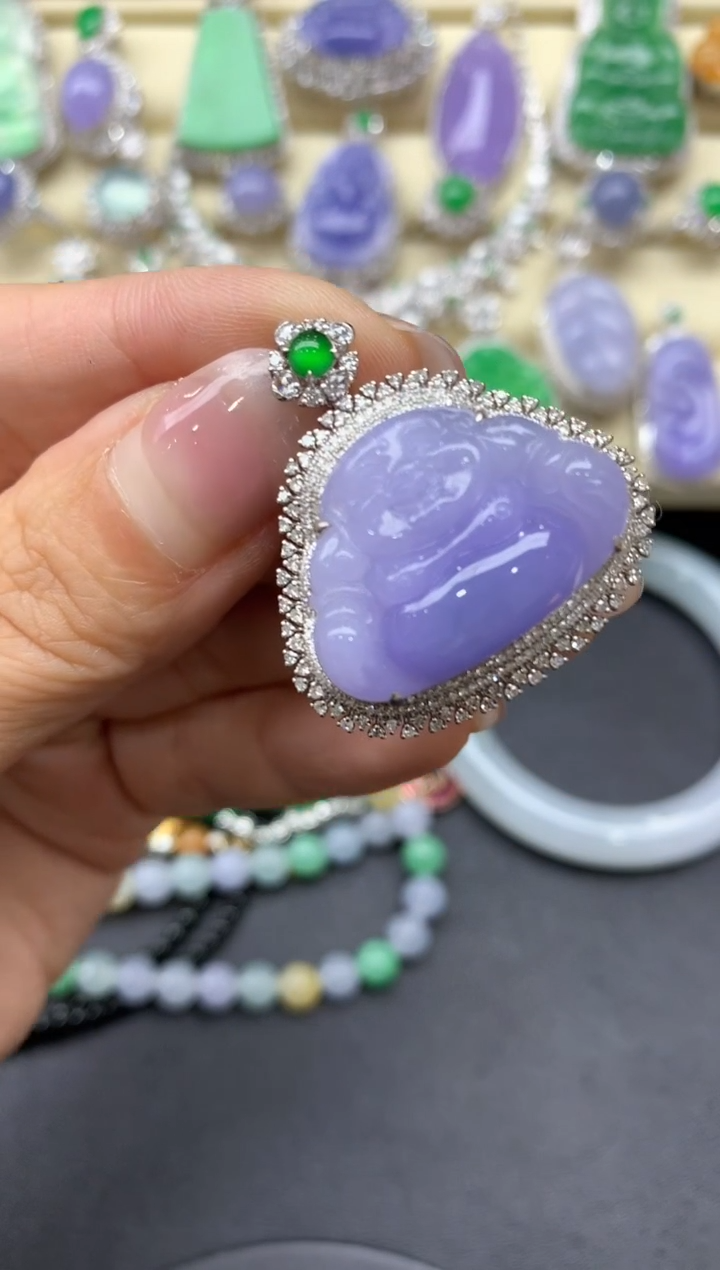 【闪购商品】翡翠颈饰18K金镶嵌568-中国好珍宝