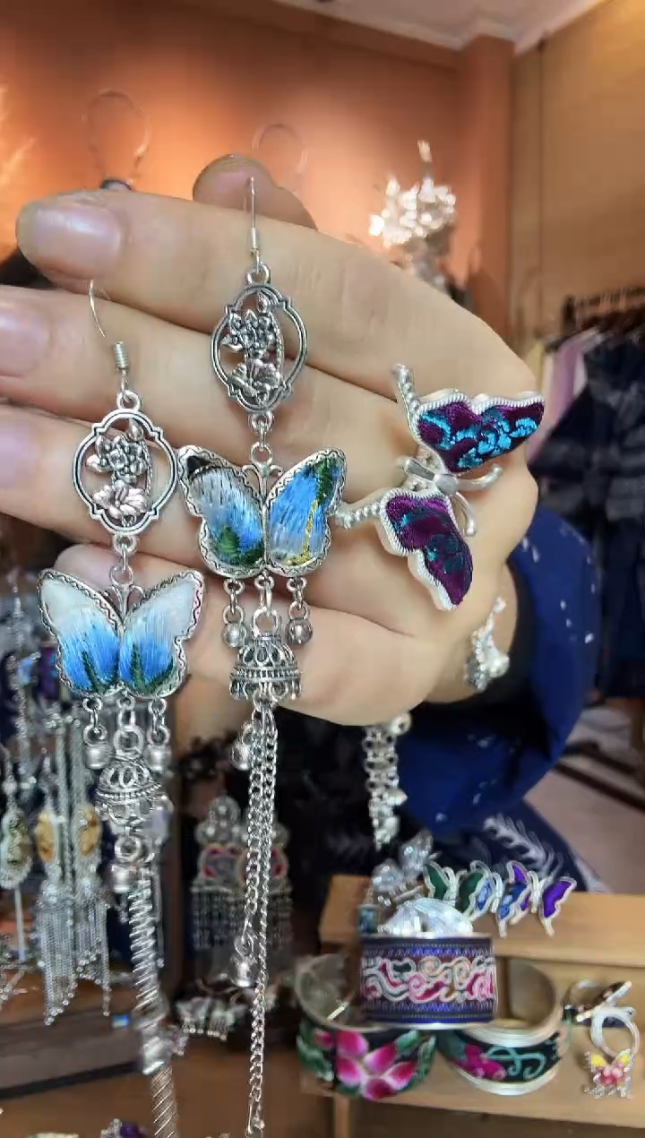 刺绣纯手工民族风耳环