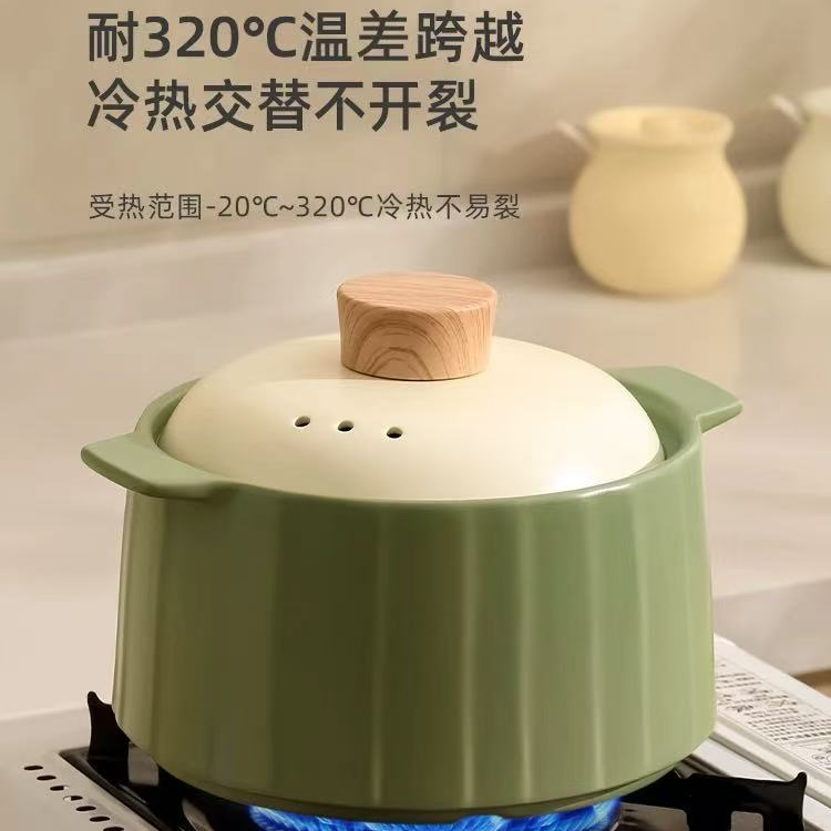 新疆包邮-砂锅家用耐高温炖锅石锅陶瓷煲汤锅沙锅汤煲燃气煤气灶