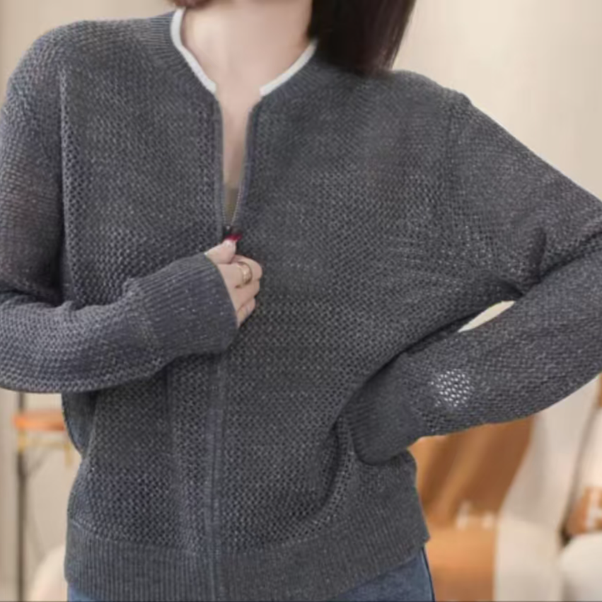 【11主播推荐】2024秋季潮流v领针织百搭修身时尚女生上衣网红