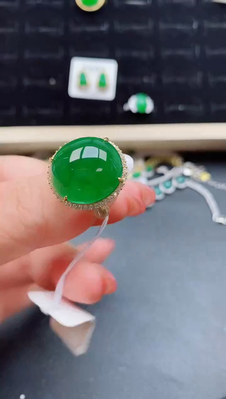 【闪购商品】翡翠戒指银S925镶嵌12121212