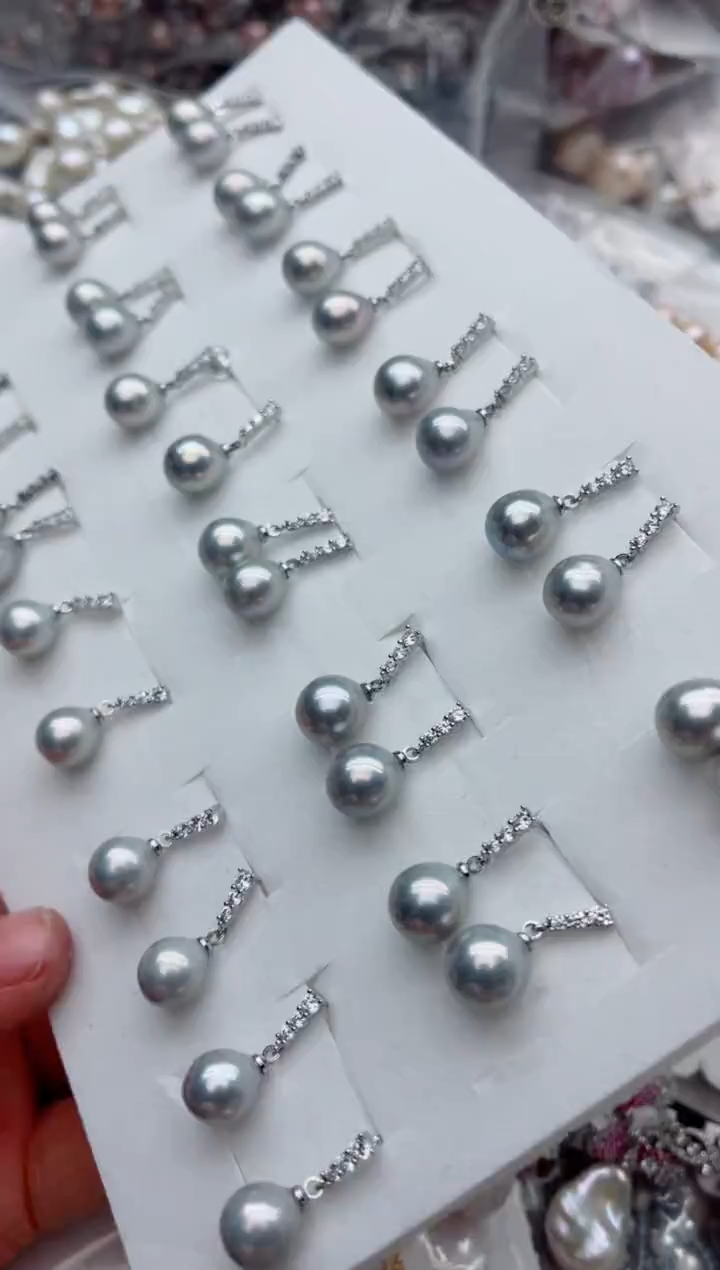 未镶嵌耳饰淡水珍珠多样性发其一，非无暇