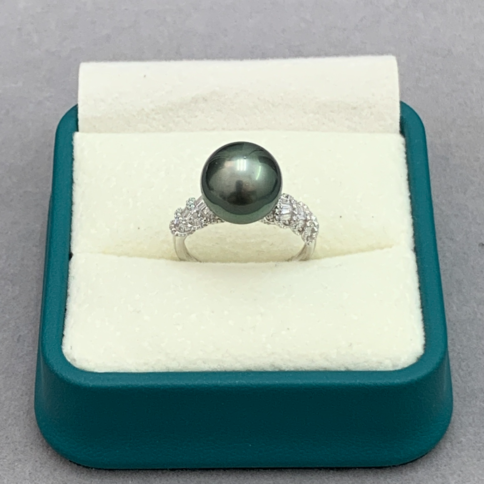 星柠珍珠 海水大溪地黑珍珠 s925银戒指 时尚款