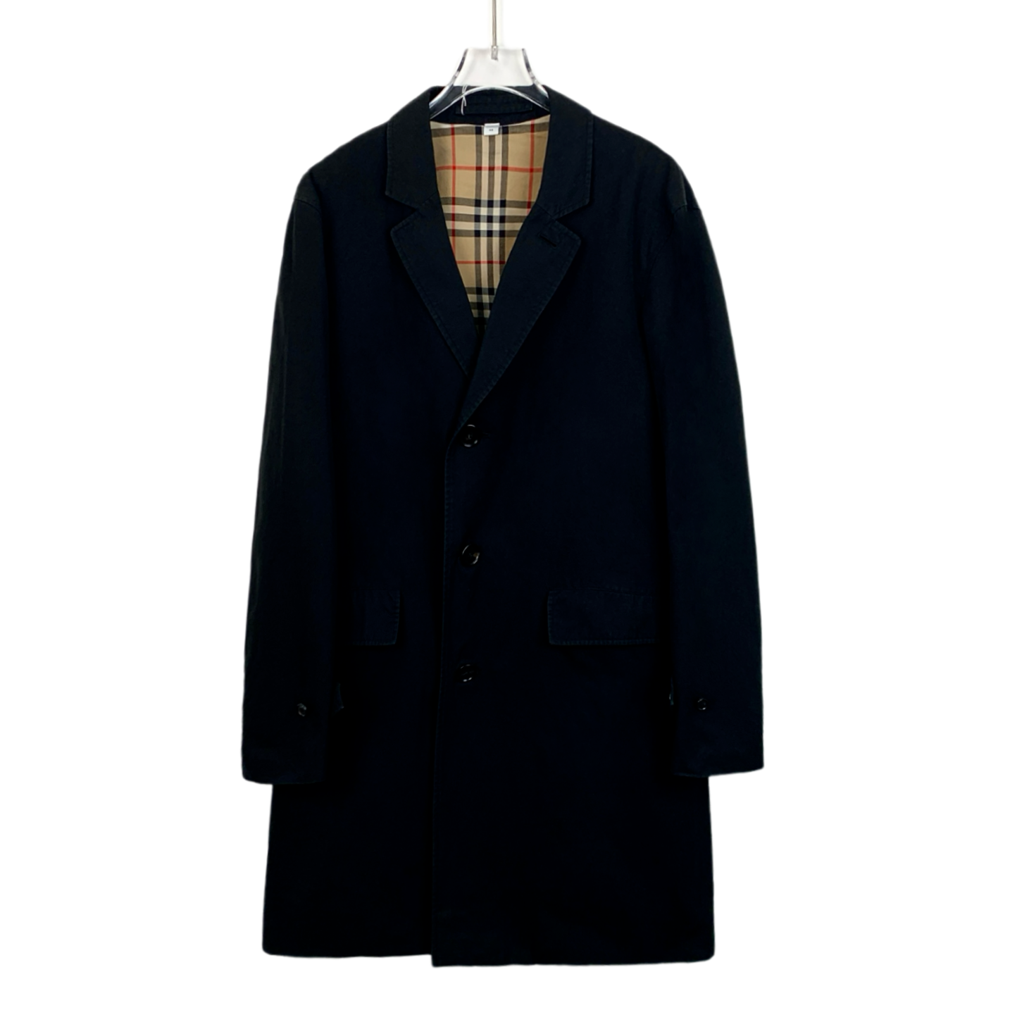 99新 BURBERRY/博柏利 H11717  棉质翻领单排扣大衣外套 48 M码