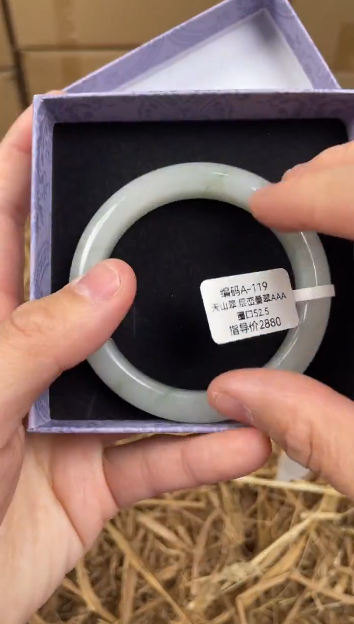 未镶嵌手镯石英质玉A119