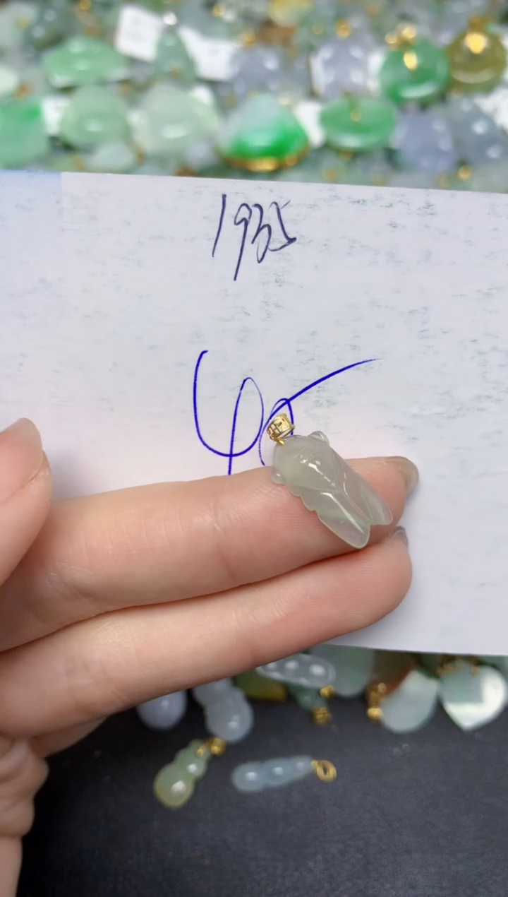 【闪购商品】翡翠颈饰18K金镶嵌天然翡翠A货