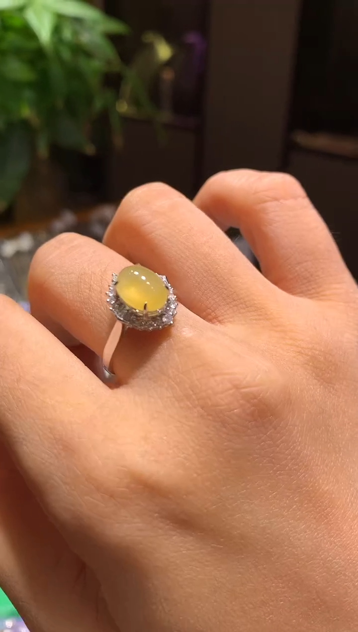 【闪购商品】翡翠吊坠(不含链)18K金镶嵌戒指