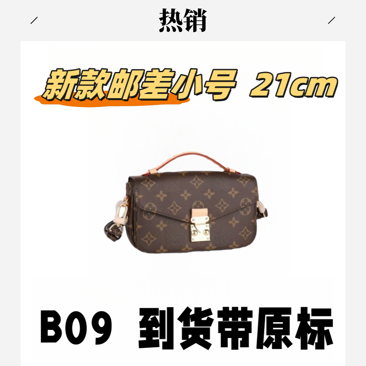 B09 新款邮差小号 21cm【 轻奢高仿国货】【有礼盒】【无需DIY】斜挎包