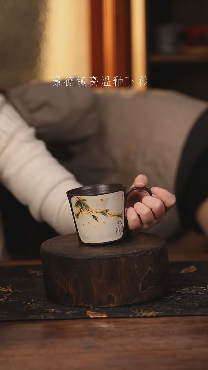 陶瓷 景德镇高温釉下手绘陶瓷